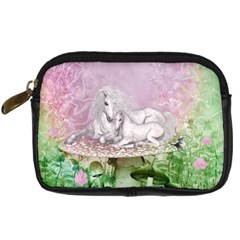 Wonderful Unicorn With Foal On A Mushroom Digital Camera Cases by FantasyWorld7