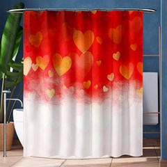 Abstract Love Heart Design Shower Curtain 60  X 72  (medium)  by Simbadda