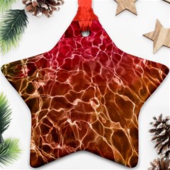 Background Water Abstract Red Wallpaper Ornament (star) by Simbadda