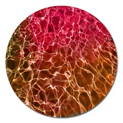 Background Water Abstract Red Wallpaper Magnet 5  (round) by Simbadda