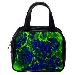 Abstract Green And Blue Background Classic Handbags (one Side) by Nexatart