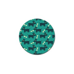 Happy Dogs Animals Pattern Golf Ball Marker (4 Pack) by Nexatart