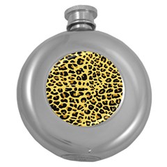 A Jaguar Fur Pattern Round Hip Flask (5 Oz) by Nexatart