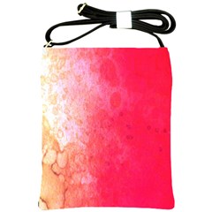 Abstract Red And Gold Ink Blot Gradient Shoulder Sling Bags by Nexatart