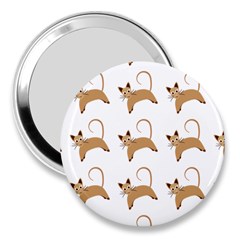 Cute Cats Seamless Wallpaper Background Pattern 3  Handbag Mirrors by Nexatart