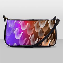 Clipart Hands Background Pattern Shoulder Clutch Bags by Nexatart