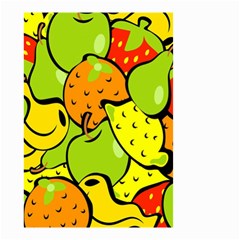 Digitally Created Funky Fruit Wallpaper Small Garden Flag (two Sides) by Nexatart