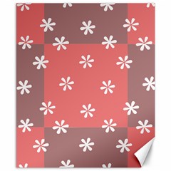 Seed Life Seamless Remix Flower Floral Red White Canvas 8  X 10  by Mariart