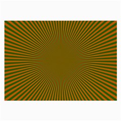 Stripy Starburst Effect Light Orange Green Line Large Glasses Cloth (2-side) by Mariart