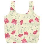 Seamless Flower Pattern Full Print Recycle Bags (L)  Back