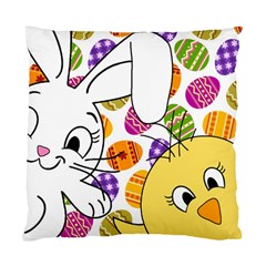 Easter Bunny And Chick  Standard Cushion Case (one Side) by Valentinaart