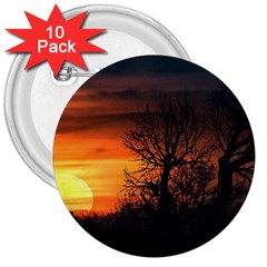 Sunset At Nature Landscape 3  Buttons (10 Pack)  by dflcprints