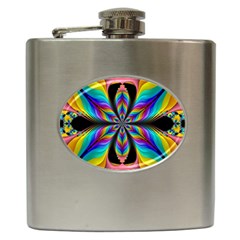 Fractal Butterfly Hip Flask (6 Oz) by Nexatart