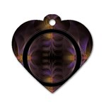 Wallpaper With Fractal Black Ring Dog Tag Heart (One Side) Front