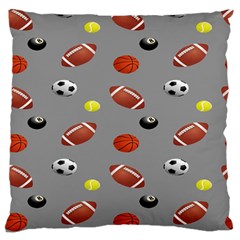 Balltiled Grey Ball Tennis Football Basketball Billiards Standard Flano Cushion Case (one Side) by Mariart