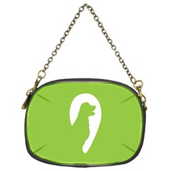 Dog Green White Animals Chain Purses (two Sides)  by Mariart