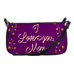 Happy Mothers Day Celebration I Love You Mom Shoulder Clutch Bags by Nexatart