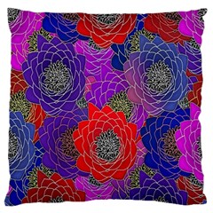 Colorful Background Of Multi Color Floral Pattern Standard Flano Cushion Case (two Sides) by Nexatart