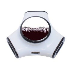 Bubbles In Red Wine 3-port Usb Hub by Nexatart