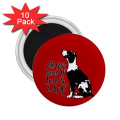 Dog Person 2 25  Magnets (10 Pack)  by Valentinaart