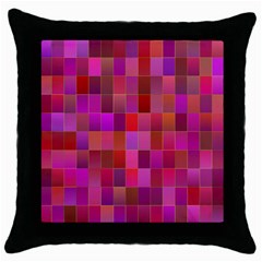 Shapes Abstract Pink Throw Pillow Case (black) by Nexatart