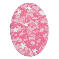 Plant Flowers Bird Spring Ornament (oval) by Nexatart