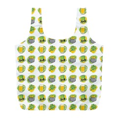 St Patrick S Day Background Symbols Full Print Recycle Bags (l)  by Nexatart