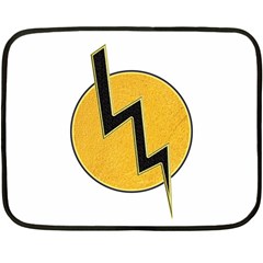 Lightning Bolt Double Sided Fleece Blanket (mini)  by linceazul