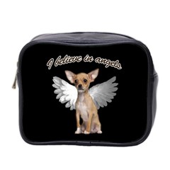 Angel Chihuahua Mini Toiletries Bag 2-side by Valentinaart