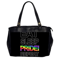 Eat Sleep Pride Repeat Office Handbags (2 Sides)  by Valentinaart