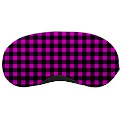 Lumberjack Fabric Pattern Pink Black Sleeping Masks by EDDArt