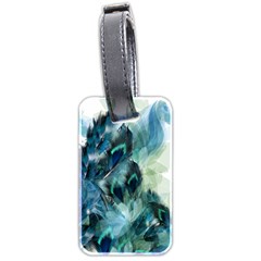 Flowers And Feathers Background Design Luggage Tags (two Sides) by TastefulDesigns