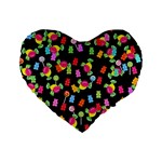 Candy pattern Standard 16  Premium Heart Shape Cushions Front