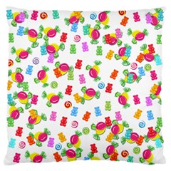 Candy Pattern Standard Flano Cushion Case (two Sides) by Valentinaart