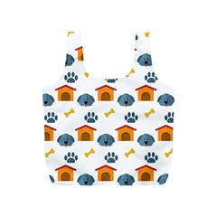 Bone House Face Dog Full Print Recycle Bags (s)  by Mariart