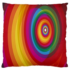 Circle Rainbow Color Hole Rasta Large Flano Cushion Case (one Side) by Mariart