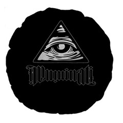 Illuminati Large 18  Premium Round Cushions by Valentinaart