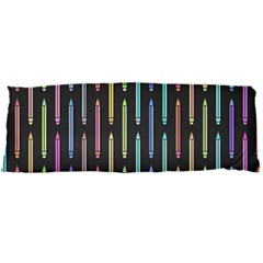 Pencil Stationery Rainbow Vertical Color Body Pillow Case Dakimakura (two Sides) by Mariart