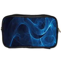 Smoke White Blue Toiletries Bags by Mariart