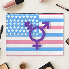 Transgender Flag Cosmetic Bag (xl) by Valentinaart