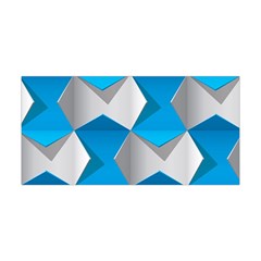 Blue White Grey Chevron Yoga Headband by Mariart