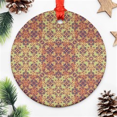 Vintage Ornate Baroque Round Ornament (two Sides) by dflcprints
