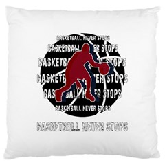 Basketball Never Stops Standard Flano Cushion Case (two Sides) by Valentinaart