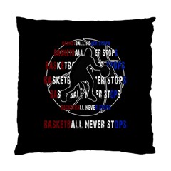 Basketball Never Stops Standard Cushion Case (one Side) by Valentinaart