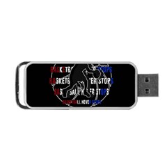 Basketball Never Stops Portable Usb Flash (one Side) by Valentinaart