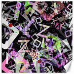 Chaos With Letters Black Multicolored Canvas 16  x 16   15.2 x15.41  Canvas - 1