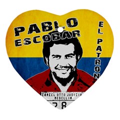 Pablo Escobar Heart Ornament (two Sides) by Valentinaart