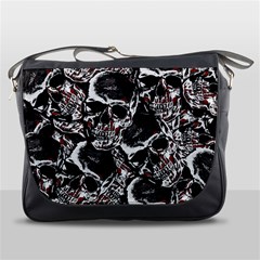 Skulls Pattern Messenger Bags by ValentinaDesign