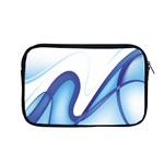 Glittering Abstract Lines Blue Wave Chefron Apple MacBook Pro 13  Zipper Case Front