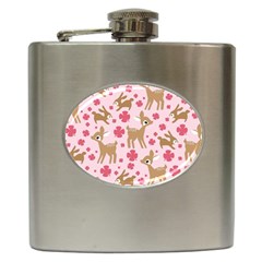 Preety Deer Cute Hip Flask (6 Oz) by Nexatart